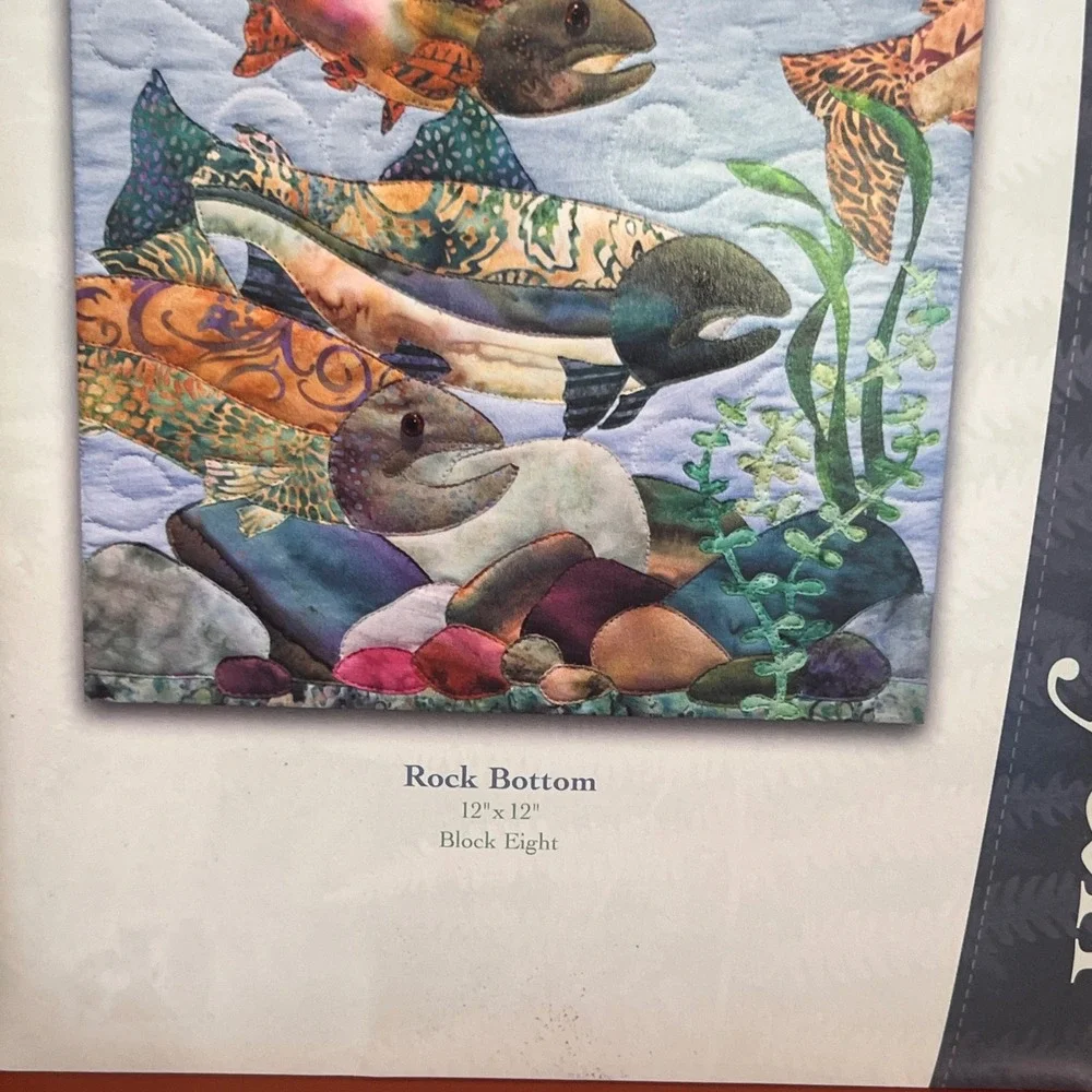 McKenna Ryan Out & About Rock Bottom Quilt Pattern Block 8 Fish 12x12 OUT08
